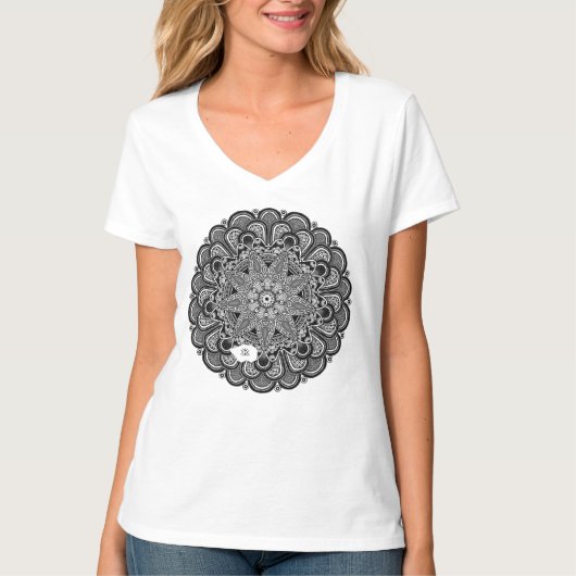 T-shirt "The Mirrorman" (monochroom) (Voorkant)