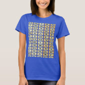T-shirt tifinagh kabyle Basic Woman, Koninklijk bl (Voorkant)