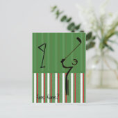 t-shirt tijd gestript briefkaart (Staand voorkant)