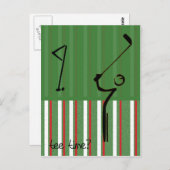 t-shirt tijd gestript briefkaart (Voorkant / Achterkant)