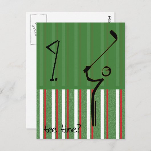 t-shirt tijd gestript briefkaart (Voorkant / Achterkant)