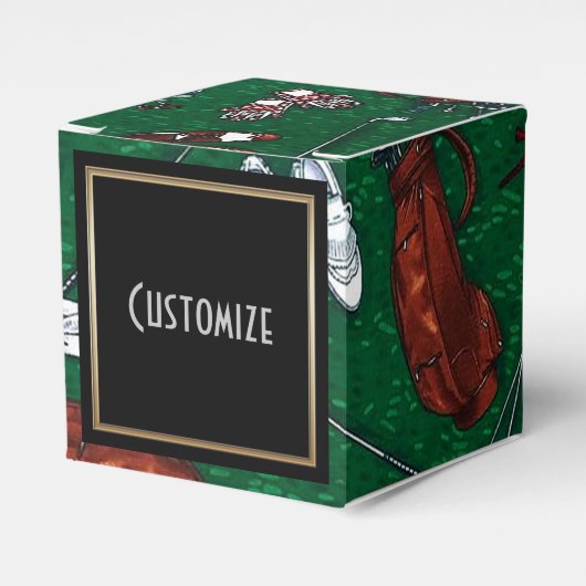 T-shirt Tijd Golf Cube Favor Box Bedankdoosjes (Voorkant Zijde)