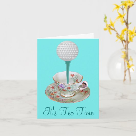  T-shirt Tijd Golf Note Kaarten voor Vrouwen (Gele Bloem)