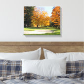 T-shirt Tijd in het najaar Canvas Afdruk (Insitu (Slaapkamer))