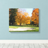 T-shirt Tijd in het najaar Canvas Afdruk (Insitu (Houten vloer))