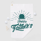 T-shirt Tijd met Happy Vaderdag Golf Towel Golfhanddoek (Insitu)