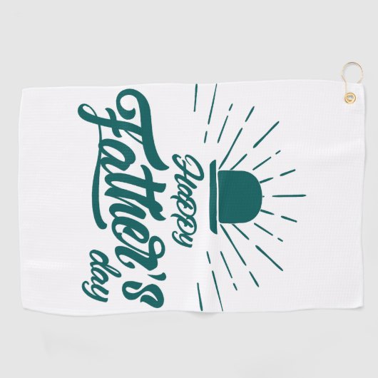 T-shirt Tijd met Happy Vaderdag Golf Towel Golfhanddoek (Horizontaal)