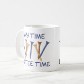 T-shirt tijd mok (Voorkant links)