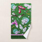 T-shirt Time Girly Golf Bad Handdoek (Handdoek)