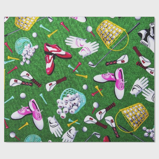 T-shirt Time Girly Golf Cadeaupapier (Vlak)