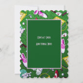 T-shirt Time Girly Golf Green Tournament Kaart (Achterkant)