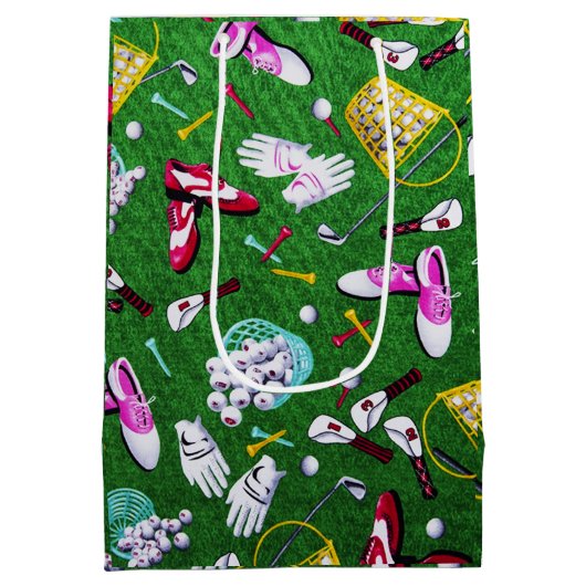 T-shirt Time Girly Golf Medium Cadeauzakje (Achterkant)