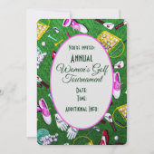 T-shirt Time Girly Golf Tournament White Kaart (Voorkant)