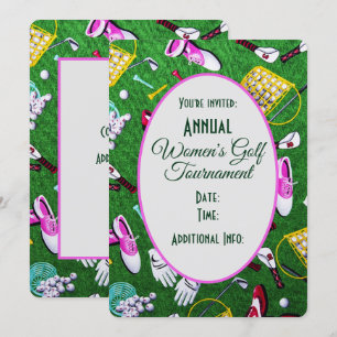 T-shirt Time Girly Golf Tournament White Kaart