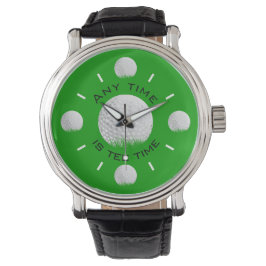 T-shirt Time Golf Ball in Grass Horloge