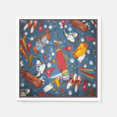 T-shirt Time Golf Pattern 2 Napkins Servet (Voorkant)