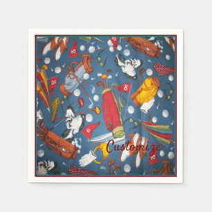 T-shirt Time Golf Pattern 2 Napkins Servet