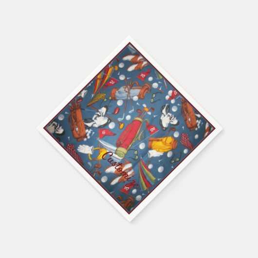 T-shirt Time Golf Pattern 2 Napkins Servet (Hoek)