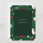 T-shirt Time Golf Tournament Green Invitation Kaart (Achterkant)