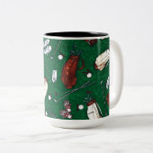 T-shirt Time Golf Tweekleurige Koffiemok (Voorkant rechts)