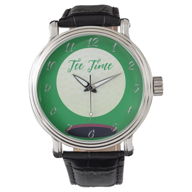T-shirt Time Golfer's Gift Horloge (Voorkant)