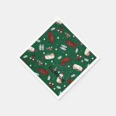 T-shirt Time Green Golf Pattern Napkins Servet (Hoek)