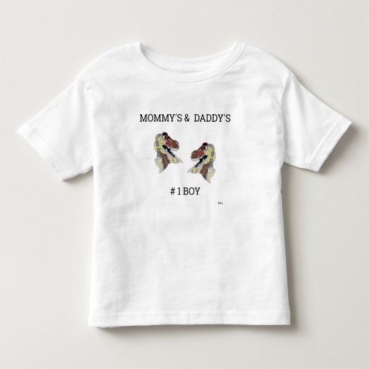 T-shirt: Toddler Dinosaurs # 1 BOY Kinder Shirts (Voorkant)