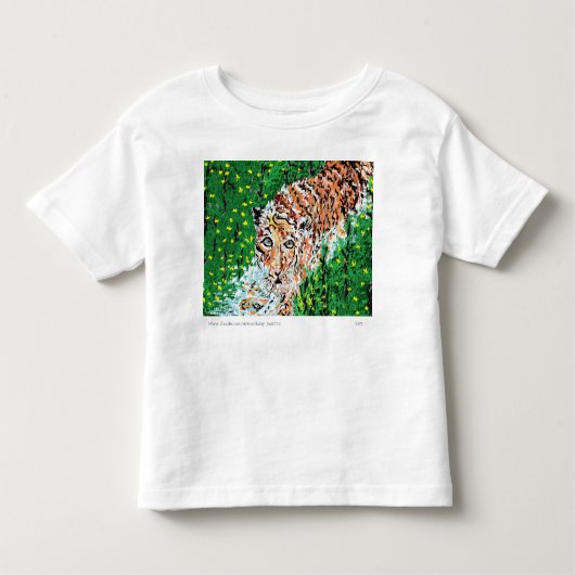 T-Shirt: Toddler Tekening van een tijger Kinder Shirts (Voorkant)