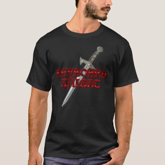 T-shirt toetsenbord Knight MMORPG (Voorkant)