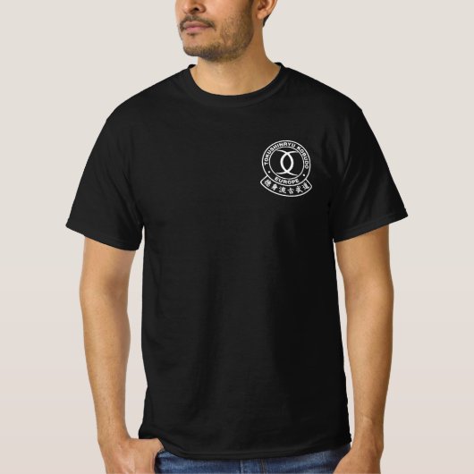 T - Shirt Tokushinryu, Kobudo, Europa, Schwarz (Voorkant)