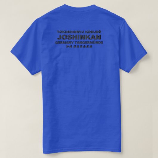 T-Shirt Tokushinryu, Kobudo, Joshinkan, TM, blue (Design achterkant)