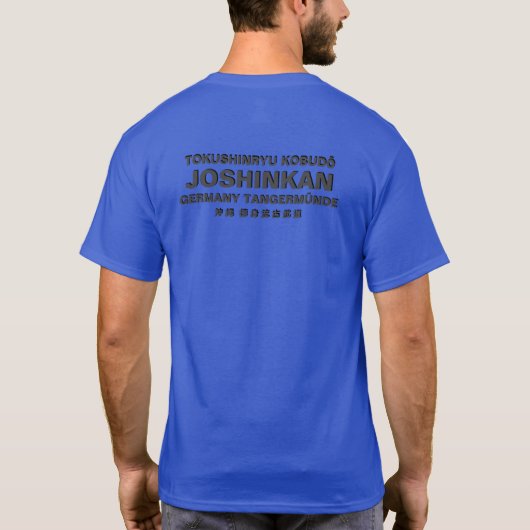 T-Shirt Tokushinryu, Kobudo, Joshinkan, TM, blue (Achterkant)