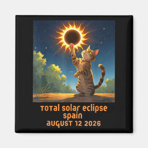 T-shirt Totale Zonsverduistering Kat Spanje Magneet