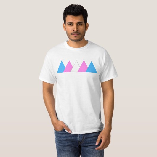T-shirt Trans Pride Triangle (Voorkant volledig)