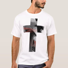 T-Shirt Trend Abstract Zwart Wit Poederig