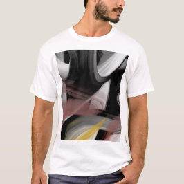 T-Shirt Trend Abstract Zwart Wit Poederig