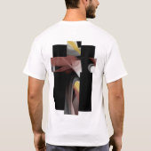 T-Shirt Trend Abstract Zwart Wit Poederig (Achterkant)