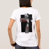 T-Shirt Trend Abstract Zwart Wit Poederig (Achterkant)