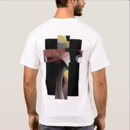 T-Shirt Trend Abstract Zwart Wit Poederig