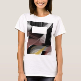 T-Shirt Trend Abstract Zwart Wit Poederig