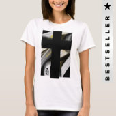 T-Shirt Trend Abstracte Kunst Zwart Wit Goud