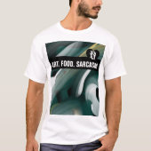 T-Shirt Trend Abstracte Kunst Zwart Wit Groen (Voorkant)