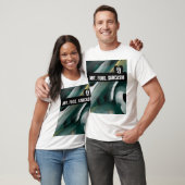 T-Shirt Trend Abstracte Kunst Zwart Wit Groen (Unisex)