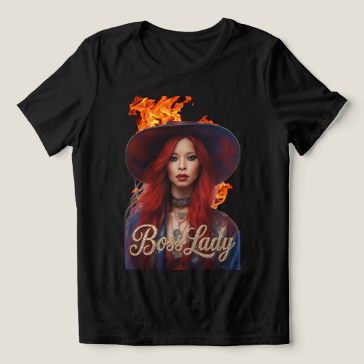T-Shirt Tri-Blend Overhemd voor de Baas Lady (Design voorkant)