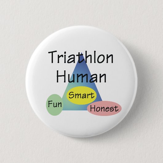 T-SHIRT Triathlon Human Ronde Button 5,7 Cm (Voorkant)