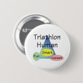 T-SHIRT Triathlon Human Ronde Button 5,7 Cm (Voorkant /achterkant)