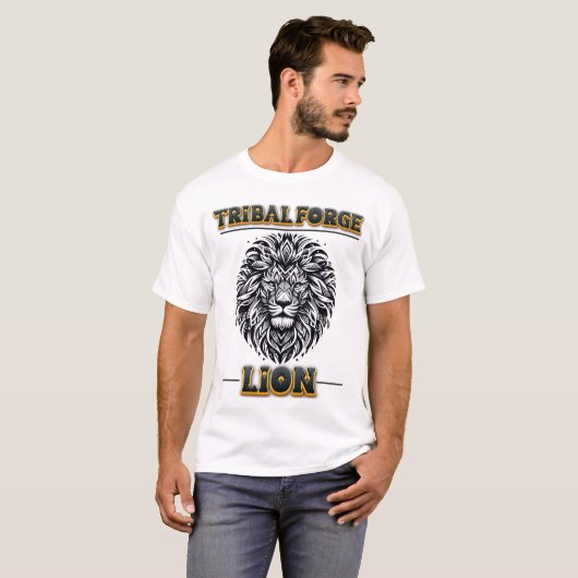 T-shirt "Tribal Forge Lion (Voorkant volledig)