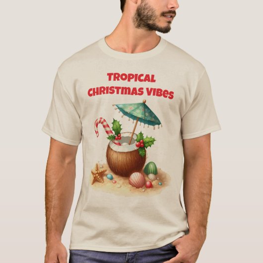 T-Shirt-Tropical Christmas Family T Shirt (Voorkant)
