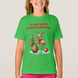 T-Shirt -Tropische Kerstmis Familie T-shirt