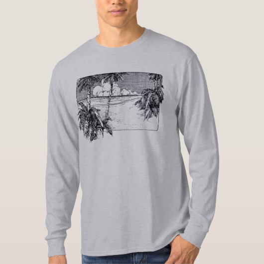 T-shirt Tropische  palmbomen (Voorkant)